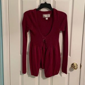 Adorable maroon cardigan